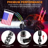 Nilight 2Pcs 5FT Spiral Antenna Led Whip Light RF Remote Control | 8.6FT Wire 5Pin Switch, view 4