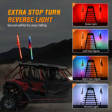 Nilight 2Pcs 6FT Spiral Antenna Bluetooth Remote App Control Led Whip Light | 10FT Wire 5Pin Switch, view 4