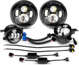 Nilight 2PCS 7 Inch LED Healdight with 2PCS 4 Inch LED Fog Light for Jeep Wrangler 97-17 JK LJ CJ, view 6