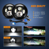 Nilight 7 Inch Round LED Headlight High Low Beam For Jeep Wrangler JK TJ JL CJ 1997-2020 Rubicon Sahara Hummber H1 H2, view 5