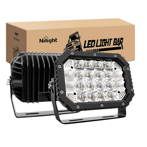 Nilight 2 Pcs 7-Inch 5D Projector Lens 60W Combo LED Off Road Lights Driving Lights
