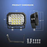 Nilight 2 Pcs 7-Inch 5D Projector Lens 60W Combo LED Off Road Lights Driving Lights, view 6