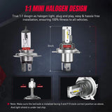 Nilight 2PCS H4/HS1 LED Motorcycle Headlight Bulb CSP Chips 6000K 9003 HB2 Hi/Lo Beam Light Conversion Kit for Motorbike,2 Years Warranty, view 2