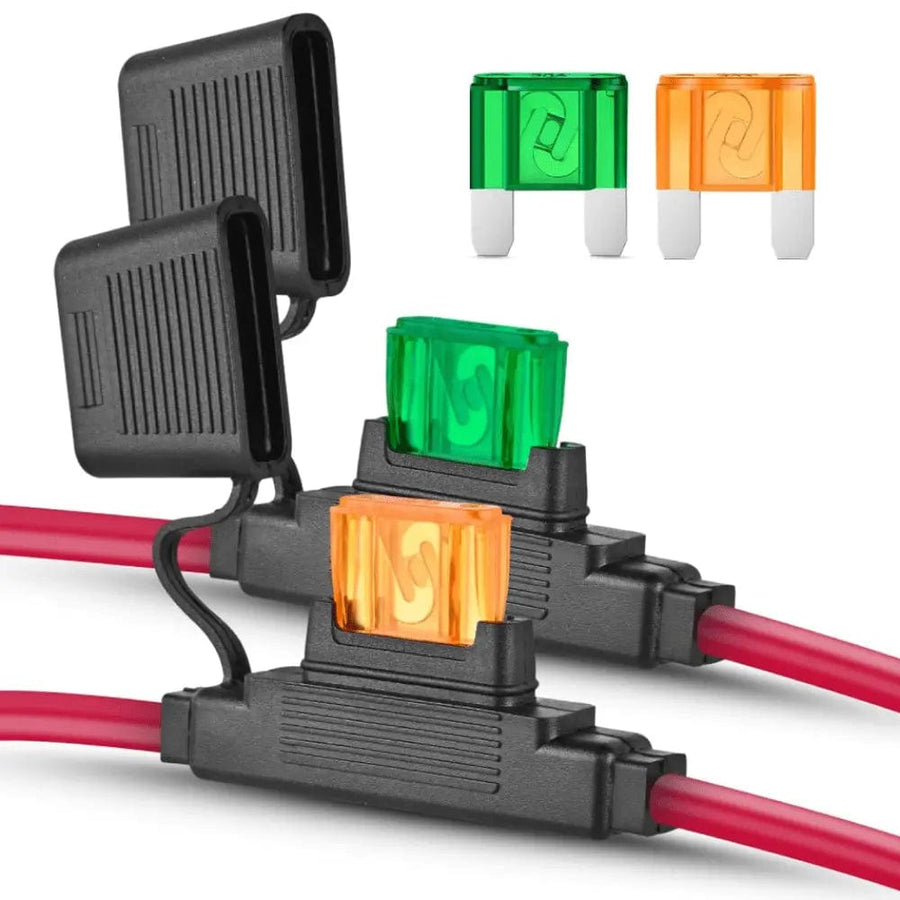 Nilight 10 Gauge Inline Maxi Fuse Holder with 2 Pcs 30AMP 40AMP Blade Fuse
