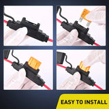 Nilight 10 Gauge Inline Maxi Fuse Holder with 2 Pcs 30AMP 40AMP Blade Fuse, view 3