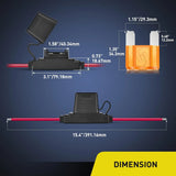 Nilight 10 Gauge Inline Maxi Fuse Holder with 2 Pcs 30AMP 40AMP Blade Fuse, view 4