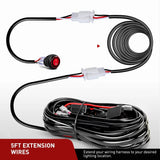 Nilight 2PCS 22AWG 5FT Wire Extension Kit For LED Light Bar/Led Pods/LED Work Light, view 5