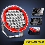 Nilight 2 Pcs Round 9-Inch 96W LED Work Light Offroad Auxiliary Driving Lamp (Red), view 5