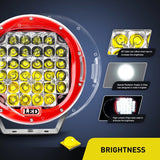 Nilight 2 Pcs Round 9-Inch 96W LED Work Light Offroad Auxiliary Driving Lamp (Red), view 6