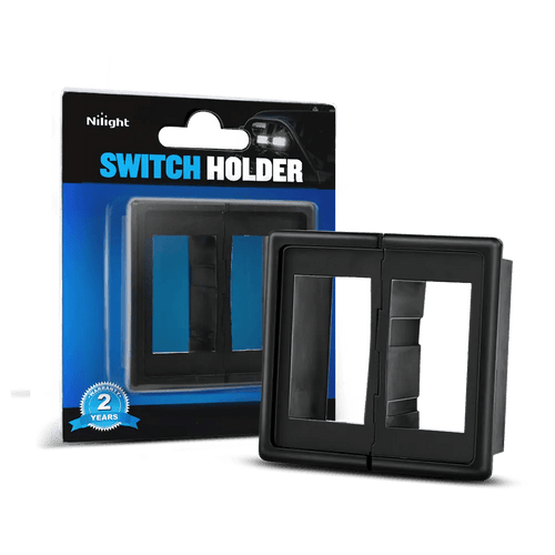Nilight 2Pcs Rocker Switch Holder Panel Housings