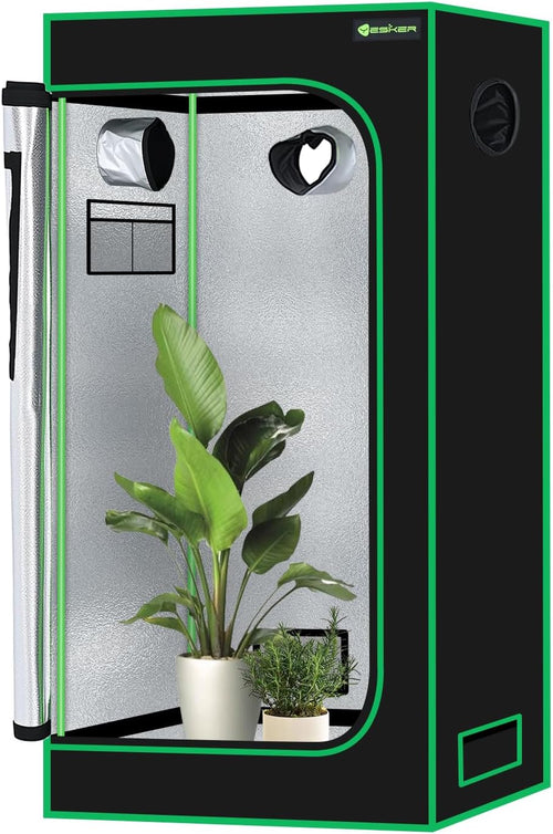 Nilight 2x2 Grow Tent 24 Inchx24 Inchx48 Inch High Reflective Mylar Small Indoor Growing Tents 600D Oxford Cloth with Observation Window and Removable Floor Tray for Hydroponics Indoor Plants Fruit Flower Growing