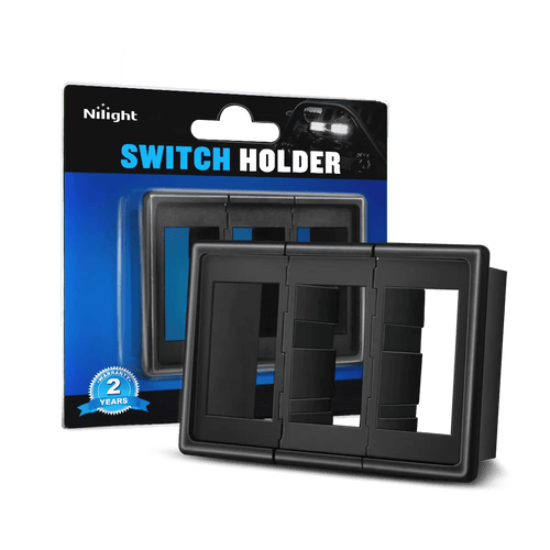 Nilight 3Pcs Rocker Switch Holder Panel Housings