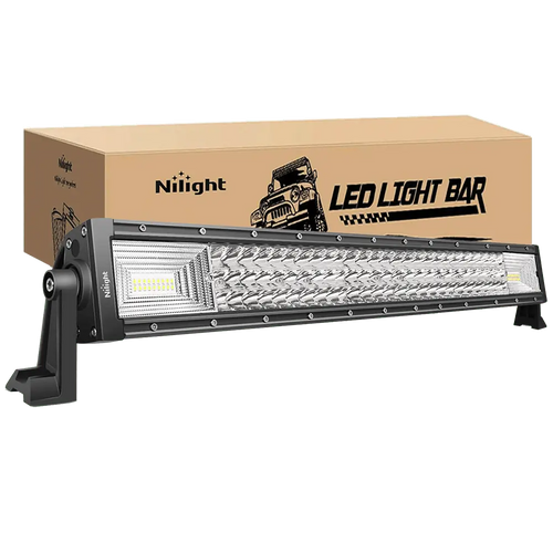 Nilight 32Inch 378W Triple Row 37800LM Flood Spot Combo Bar Driving Super Bright Led Off Road Lights for Trucks Jeep UTV ATV Boat