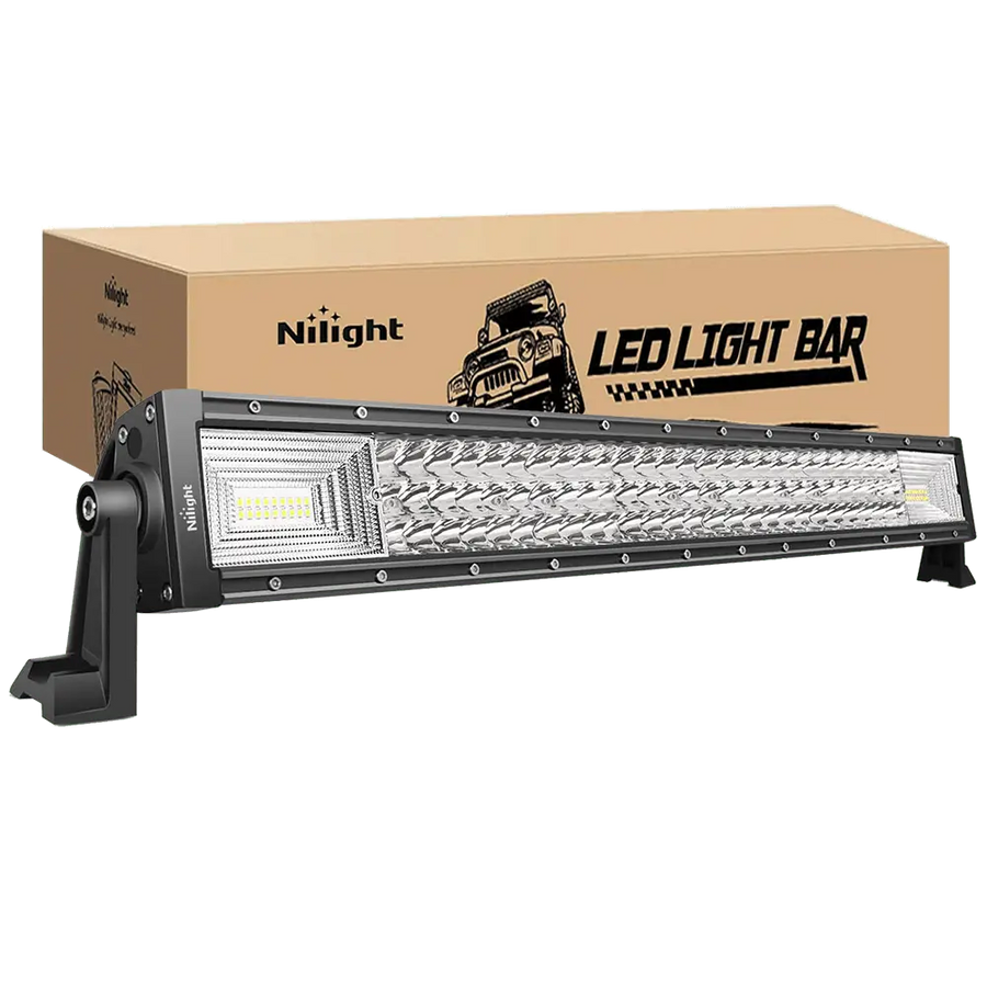 Nilight 32Inch 378W Triple Row 37800LM Flood Spot Combo Bar Driving Super Bright Led Off Road Lights for Trucks Jeep UTV ATV Boat