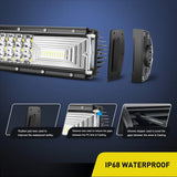Nilight 32Inch 378W Triple Row 37800LM Flood Spot Combo Bar Driving Super Bright Led Off Road Lights for Trucks Jeep UTV ATV Boat, view 5