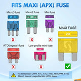 Nilight 32Pcs Maxi APX Blade Fuse Set, view 5