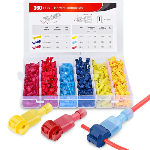 Nilight 360PCS T-Tap Wire Connectors Terminals Kit