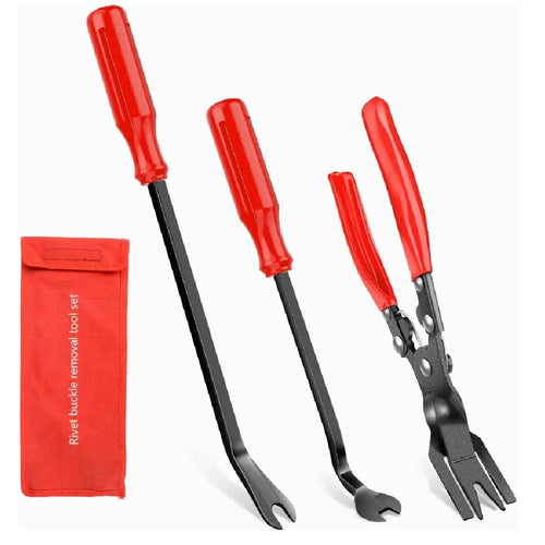 Nilight 3 Pcs Auto Trim Removal Tool Red
