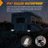 Nilight 4.4 Inch Aluminum Housing Tail Light 2 PCS 16 LED White Back Up Reverse Marker Lights Surface Mount IP67 Waterproof for 10-30V RV Camper Trailer Truck Bus Boat, view 4
