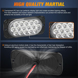 Nilight 4.4 Inch Aluminum Housing Tail Light 2 PCS 16 LED White Back Up Reverse Marker Lights Surface Mount IP67 Waterproof for 10-30V RV Camper Trailer Truck Bus Boat, view 5