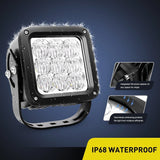 Nilight 2 Pcs 4.5-Inch Square 27W Flood LED Work Light 5D Projector Lens, view 5