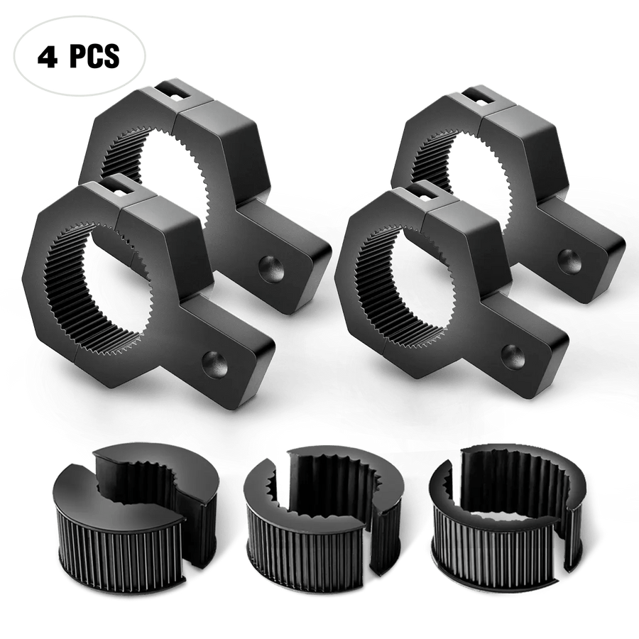 Nilight 4-Pack Standard Mounting Bracket Kit LED Off Road Light Vertical Bar Tube Clamp Roof Roll Cage Holder