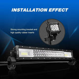 Nilight 4-Pack Standard Mounting Bracket Kit LED Off Road Light Vertical Bar Tube Clamp Roof Roll Cage Holder, view 5