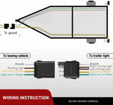 Nilight 25Ft Male 4Ft Female Trailer Wiring Harness, view 4