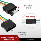 Nilight 25Ft Male 4Ft Female Trailer Wiring Harness, view 5