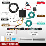 Nilight 4 Pin Trailer Wiring Harness Kit 56403 Vehicle Standard 4 Way Connector Custom for 2018 2019 2020 2021 2022 2023 2024 Volkswagen Tiguan Simple Fit Tow Hitch Harness, view 6