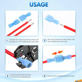Nilight 400Pcs Spade Nylon Quick Disconnect Terminals Male and Female, view 2