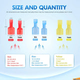Nilight 400Pcs Spade Nylon Quick Disconnect Terminals Male and Female, view 4