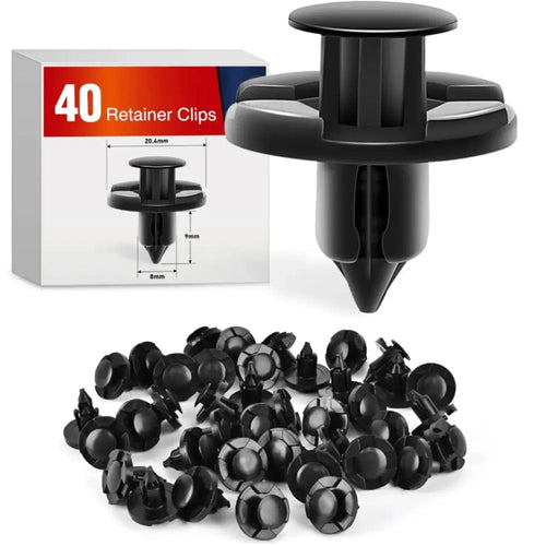 Nilight 40 Pcs Head 20mm Hole 8mm Bumper Rivet Fender Clips OEM Replaces Nissan 01553-09321 8mm Hole