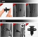 Nilight 40 Pcs Head 20mm Hole 8mm Bumper Rivet Fender Clips OEM Replaces Nissan 01553-09321 8mm Hole, view 5