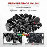 Nilight 40 Pcs Head 20mm Hole 8mm Front Bumper and Radiator Support Push-Type Retainer 11296-AG000 For Nissan and Infiniti, view 6