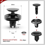 Nilight 40 Pcs Head 20mm Hole 7mm Nylon Engine Under Cover Push-Type Retainer Clips Replaces 90467-07201, view 3