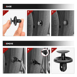 Nilight 40 Pcs Head 20mm Hole 7mm Nylon Engine Under Cover Push-Type Retainer Clips Replaces 90467-07201, view 5