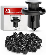 Nilight 40 Pcs Head 20mm Hole 10mm Nylon Front Bumper Push-Type Retainer Clips-91503-SZ3-003 For Honda and Acura, view 2