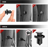 Nilight 40 Pcs Head 20mm Hole 10mm Nylon Front Bumper Push-Type Retainer Clips-91503-SZ3-003 For Honda and Acura, view 5