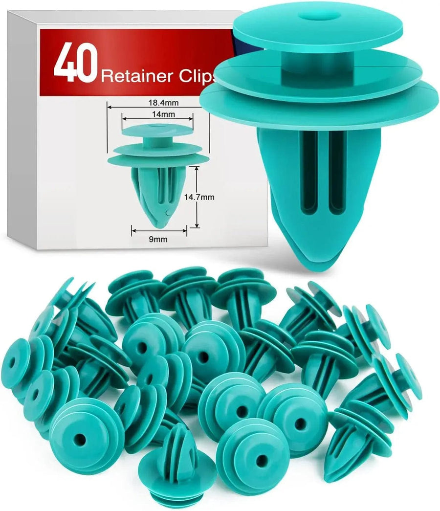 Nilight 40 Pcs Hole 9mm Trim Door Panel Retainer Clips For Corolla Camry Sequoia Tundra Tacoma, Replace 90467-10188, 90467-A0005