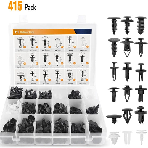 Nilight 415 Pcs Car Push Retainer Clips Kits For GM Ford Toyota Honda Chrysler