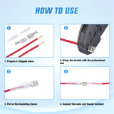 Nilight 480 PCS Spade Terminals with Insulated Sleeves, view 5