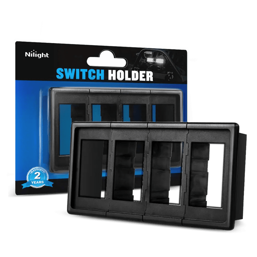 Nilight 4Pcs Rocker Switch Holder Panel Housings