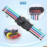 Nilight 10Pack 4Pin Way Electrical Wire Connector 16AWG Male Female Plug, view 3