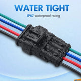Nilight 10Pack 4Pin Way Electrical Wire Connector 16AWG Male Female Plug, view 4