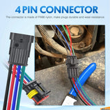 Nilight 10Pack 4Pin Way Electrical Wire Connector 16AWG Male Female Plug, view 5