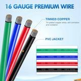 Nilight 10Pack 4Pin Way Electrical Wire Connector 16AWG Male Female Plug, view 6