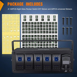 Nilight 5Gang Rocker Switch Box w/ PD Type C | QC 3.0 USB Charger Voltmeter, view 5