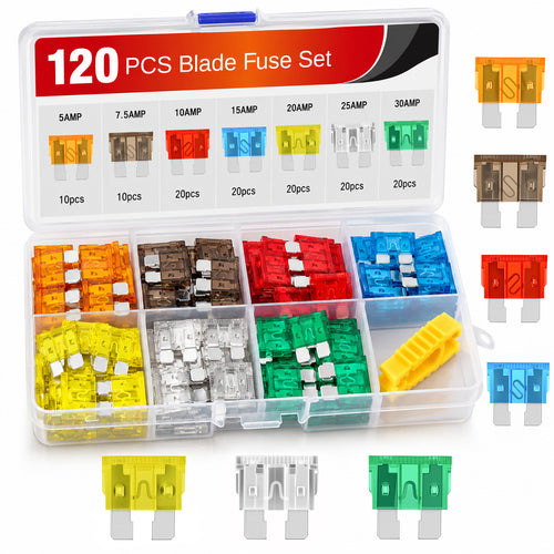 Nilight 120Pcs Standard Blade Fuse Assortment kit