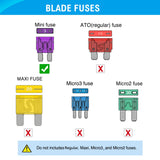 Nilight 120Pcs Mini ATM/APM Blade Fuses Assortment Kit, view 2